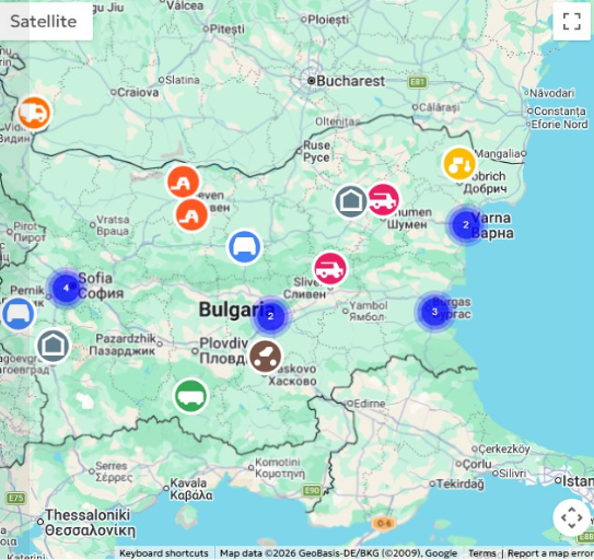 Карти с всички товари